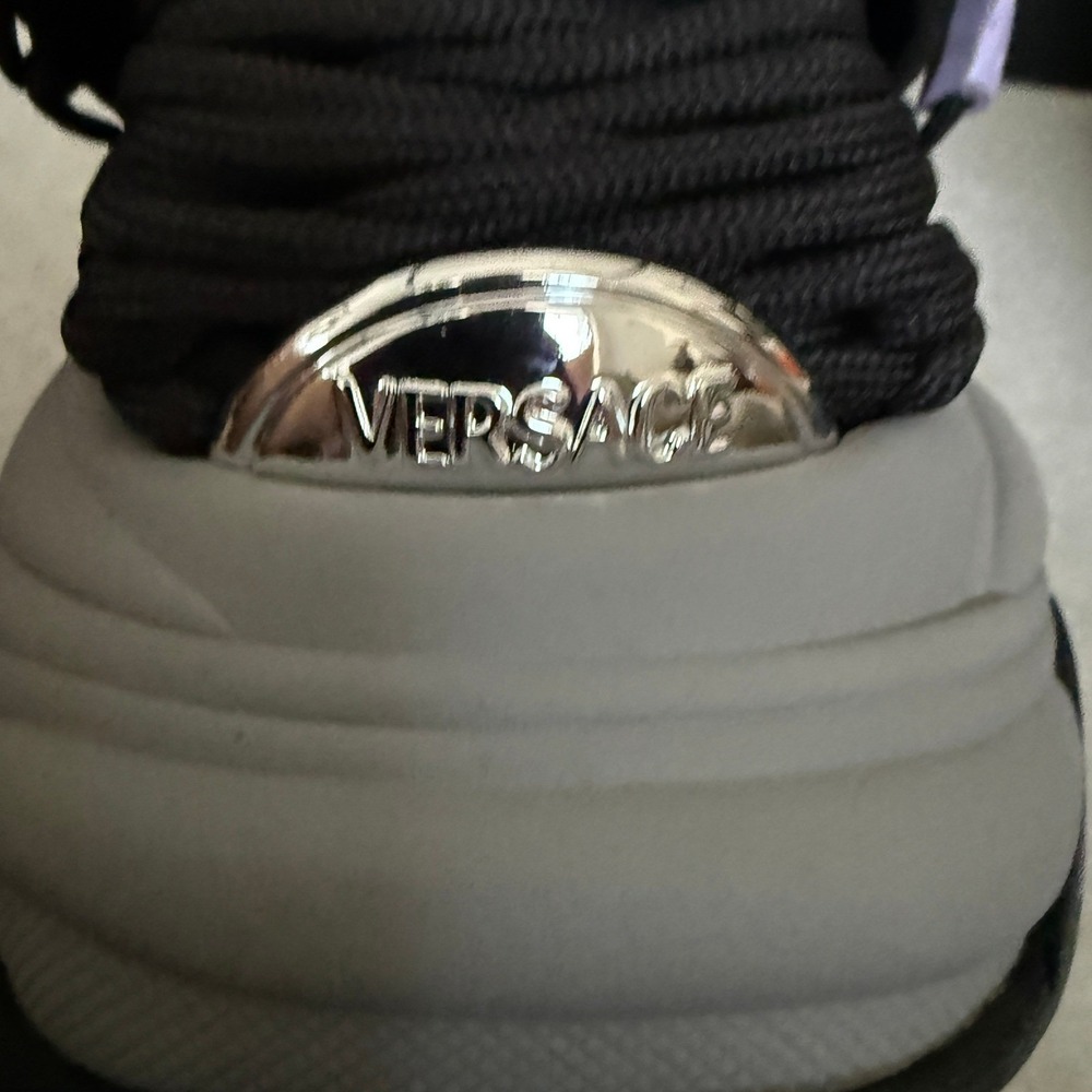 Versace Trigreca Sneakers‎ Mens Green Burgundy Purple 1016711 EU 45 US 12 - Picture 14 of 16